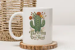 Rhinestone Cactus PNG, Thriving In The Dry Heat Sublimation Product Image 3
