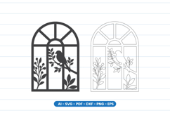 Cat and Bird Window Scene Laser Cut SVG Bundle Product Image 5