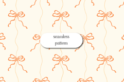 Minimal Bow Seamless Pattern Coquette Digital Paper Product Image 1