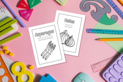 A to Z Vegetable Coloring Book Printable Product Image 4