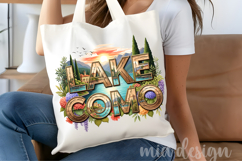 Lake Como Italy PNG, Italian Lake District Sublimation Product Image 4