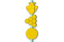 Bundle Happy bee day, Straw Toppers Stl Files for 3D Print. Product Image 2