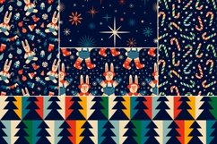 Retro Christmas patterns | Retro Christmas digital paper Product Image 4