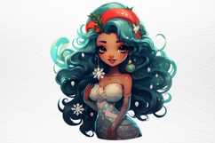 Christmas Mermaid Clipart PNG Product Image 4
