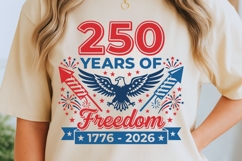250 Years Of Freedom Eagle Svg, America 250 Years Svg. Product Image 5