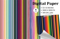 Stripe Pattern Background Gift Wrap Wallpaper Digital Paper Product Image 1
