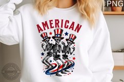 American Sublimation - 4th Of July Skeleton PNG Design Product Image 1