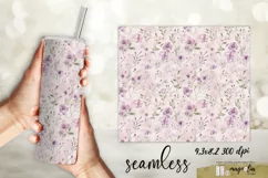 WATERCOLOR FLOWER tumbler sublimation wrap design png Product Image 1