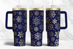 Tumbler laser svg| 40oz Tumbler Christmas Snowflakes wrap Product Image 1