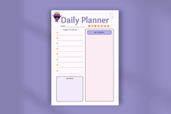Cute Simple Daily Planner Template | Minimalist Aesthetic Ca Product Image 4