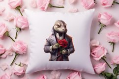 Watercolor Valentine's Day Dragon Clipart, Dragon Watercolor Product Image 10