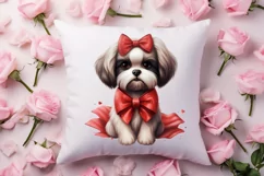 Cute Valentine Dog Clipart, Valentines Day Dog Clipart Product Image 4