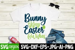 Bunny Kisses Easter Wishes SVG Cut File,Happy Easter Day SVG Product Image 2