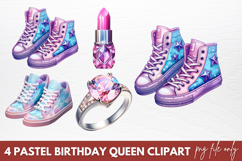 Pastel Birthday Queen Clipart Product Image 1