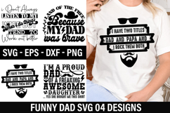 Funny Dad SVG Design - Land of the free because my dad Product Image 1