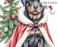 Christmas Dogs Clipart, Vintage PNG Product Image 5