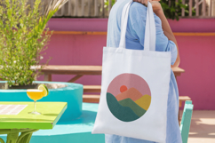 Colorful Sunset Mountain Landscape Embroidery Design Product Image 4