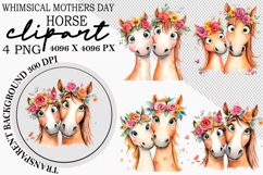 Whimsical Mothers Day Horse Clipart Png Product Image 2