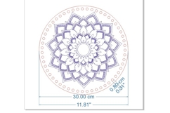 Wooden mandala base with engraving digital file. Round 12 in Product Image 4
