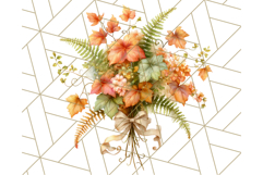 Fall Flower Bouquets Clipart PNG, Autumn Floral Clip Art Product Image 4