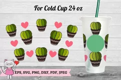 Cactus svg for Full Wrap Venti Cold Cup 24 oz Product Image 1