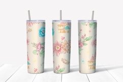 Unicorns sublimation design. Skinny tumbler wrap design Product Image 4