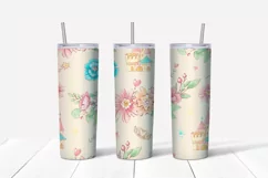 Unicorns sublimation design. Skinny tumbler wrap design Product Image 4