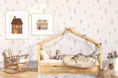 Scandinavian houses seamless pattern, Nordic digital paper Product Image 4