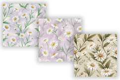 Daisy Spring Floral Seamless Pattern Bundle, Soft Pastel Product Image 4