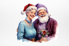 Christmas purple santa claus sublimation PNG Product Image 4