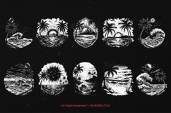 10 Bundle Dark Art Sunset Vibes Beach island Wave Surf Sea Product Image 6