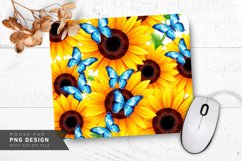 Golden Blossoms Mouse Pad PNG Design Product Image 1