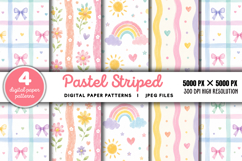 Pastel Striped Background JPG Product Image 1