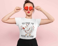 Funny Valentine Goose PNG | Pink Coquette Valentine Shirt Product Image 2
