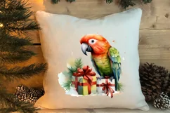 Pets Love Christmas Watercolor Clipart, Christmas PNG Product Image 4