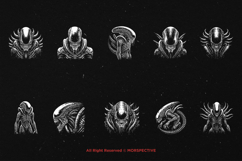 10 Bundle Dark Art Xenomorph Alien Predator UFO Beast Product Image 6