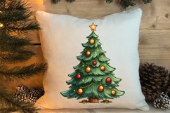 Watercolor Christmas tree clipart, Christmas tree Clipart Product Image 4