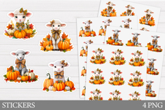 Fall Lamb Sticker Design. Fall Sticker Printable Product Image 1