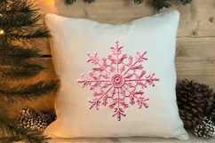 Pink Christmas Crochet Clipart, Christmas PNG Product Image 4