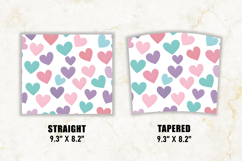 Pastel Heart Tumbler Wrap | 20 oz tumbler wrap Product Image 2