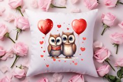 Couple Owl Valentines Day Clipart, Couple Owl Clipart Product Image 4