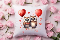 Couple Owl Valentines Day Clipart, Couple Owl Clipart Product Image 4