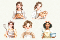 Cute Cottage Baking Watercolor Clipart Bundle Product Image 4