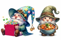 St Patricks Day Gnomes Png, cute gnomes clipart Product Image 4