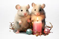Christmas Baby Animals Clipart PNG Product Image 4