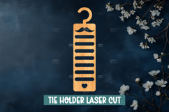 10 Tie Holder Laser Cut SVG, Hanging Tie Rack Templates Product Image 5