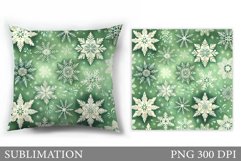 Snowflakes Pillow Design. Christmas Pillow Sublimation Product Image 1