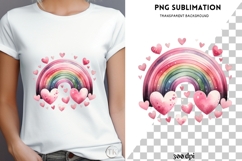 Valentine rainbow png design for T-shirts Product Image 4