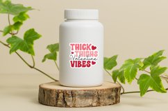 Thick thighs valentine vibes Sticker, Skeleton Valent Product Image 4