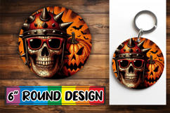 Joyful Coasters Circle PNG Style, Skull Product Image 1
